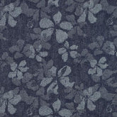 Denim Jacquard blomster indigo blå