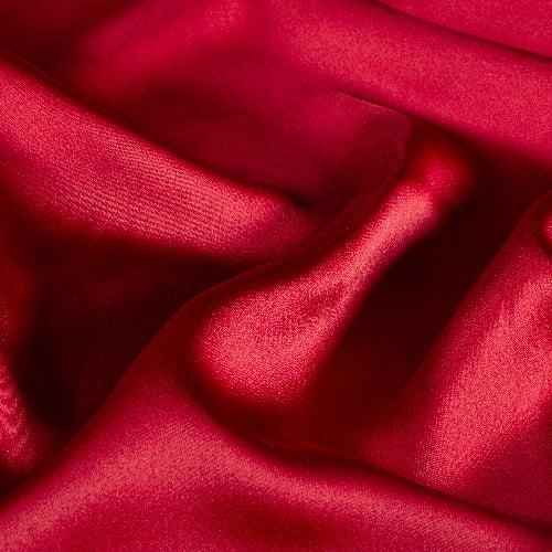 Duchesse Sateng med litt stretch - Rød