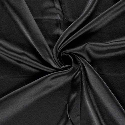 Duchesse Sateng med litt stretch - Svart