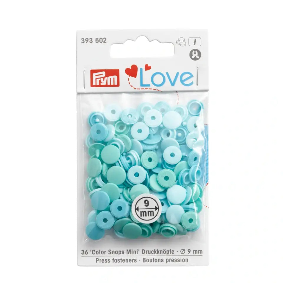 Prym Love – Trykknapper Snaps Plast, Mint