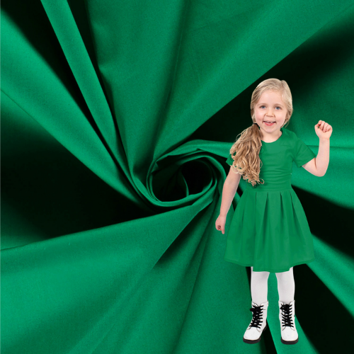 Fast Bomullspoplin, Grønn