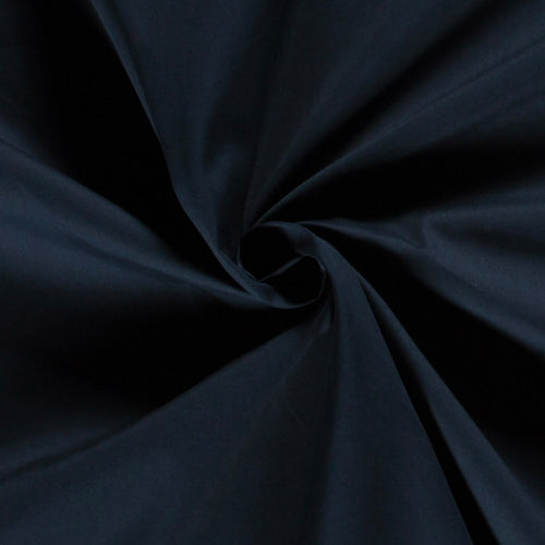 Fast Bomullspoplin, Midnatt Blå