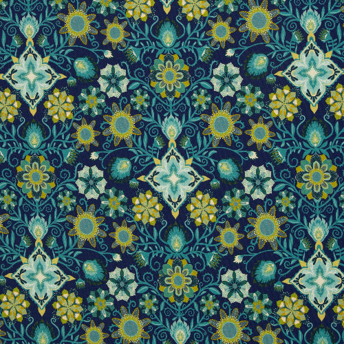 French Terry  - Tropical Flowers by Bienvenido