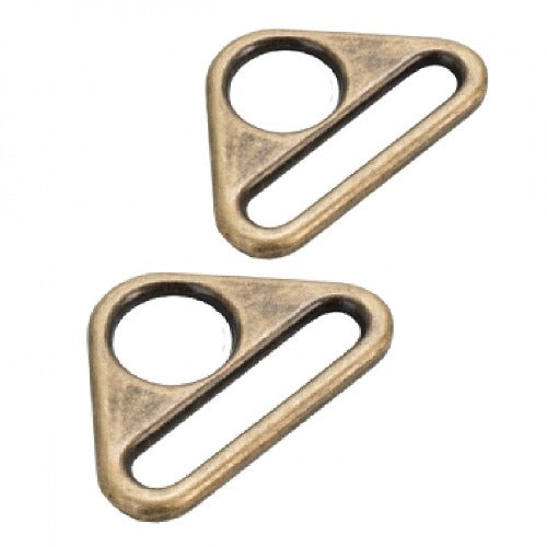 ByAnnie Trekant-ring 1in, Antikk Messing 2 stk.