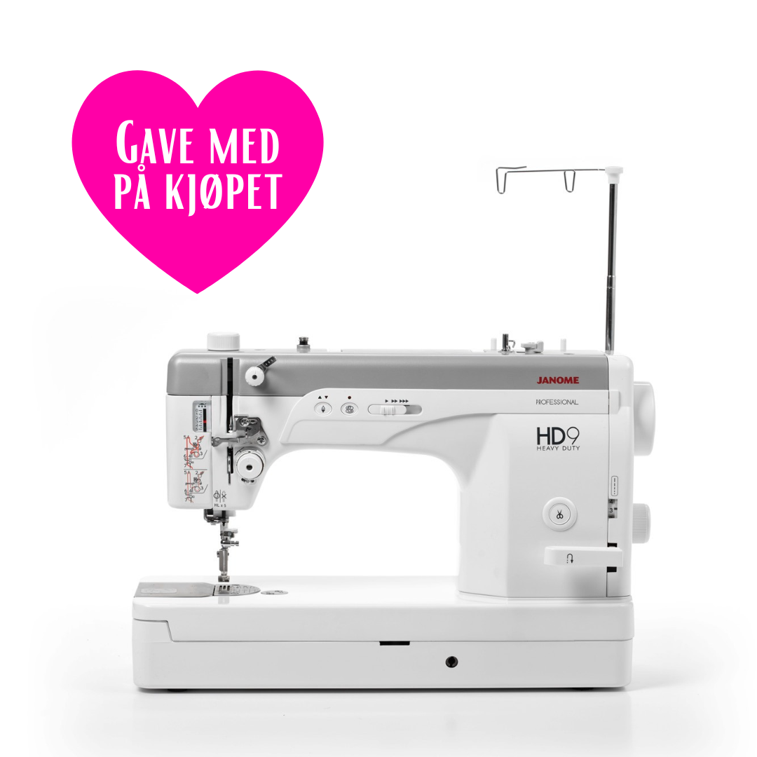 Janome Heavy Duty Rettsømsmaskin HD9 Professional inkl. bonuspakke