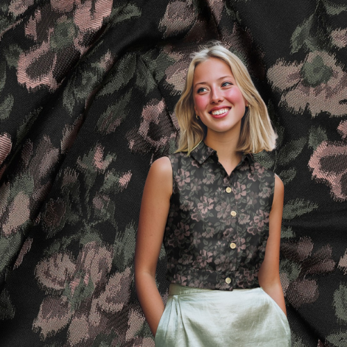 Jacquard / Brokade - Blomster