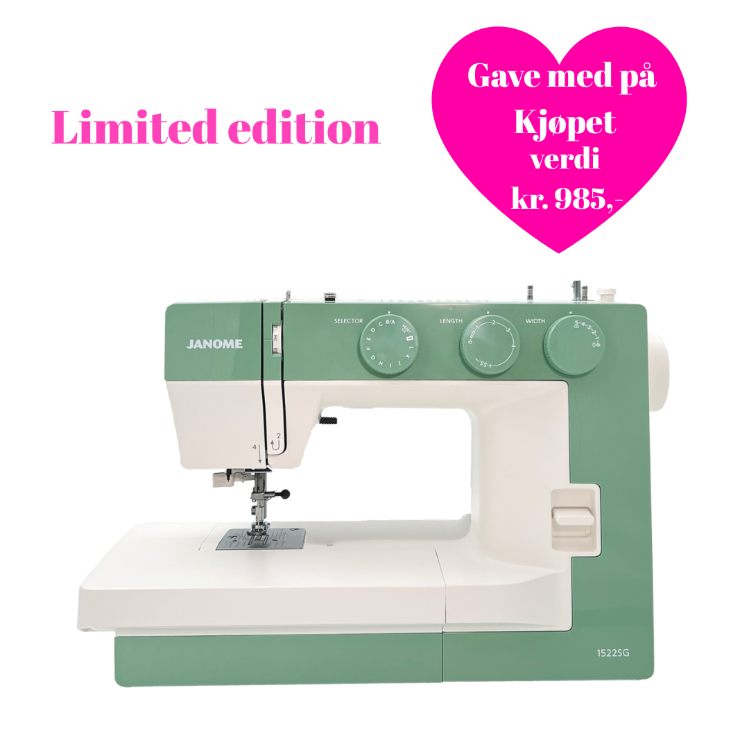 Kampanje! Janome Modell 1522 Lys Grønn (limited edition)+ Bonus pakke