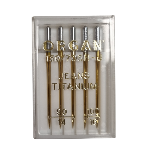 Jeansnål Titanium 90-100, 5 stk. Organ symaskinnåler