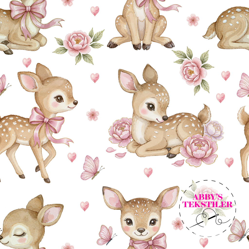 *Forhåndsbestilling* Jersey - Bambi med blomster