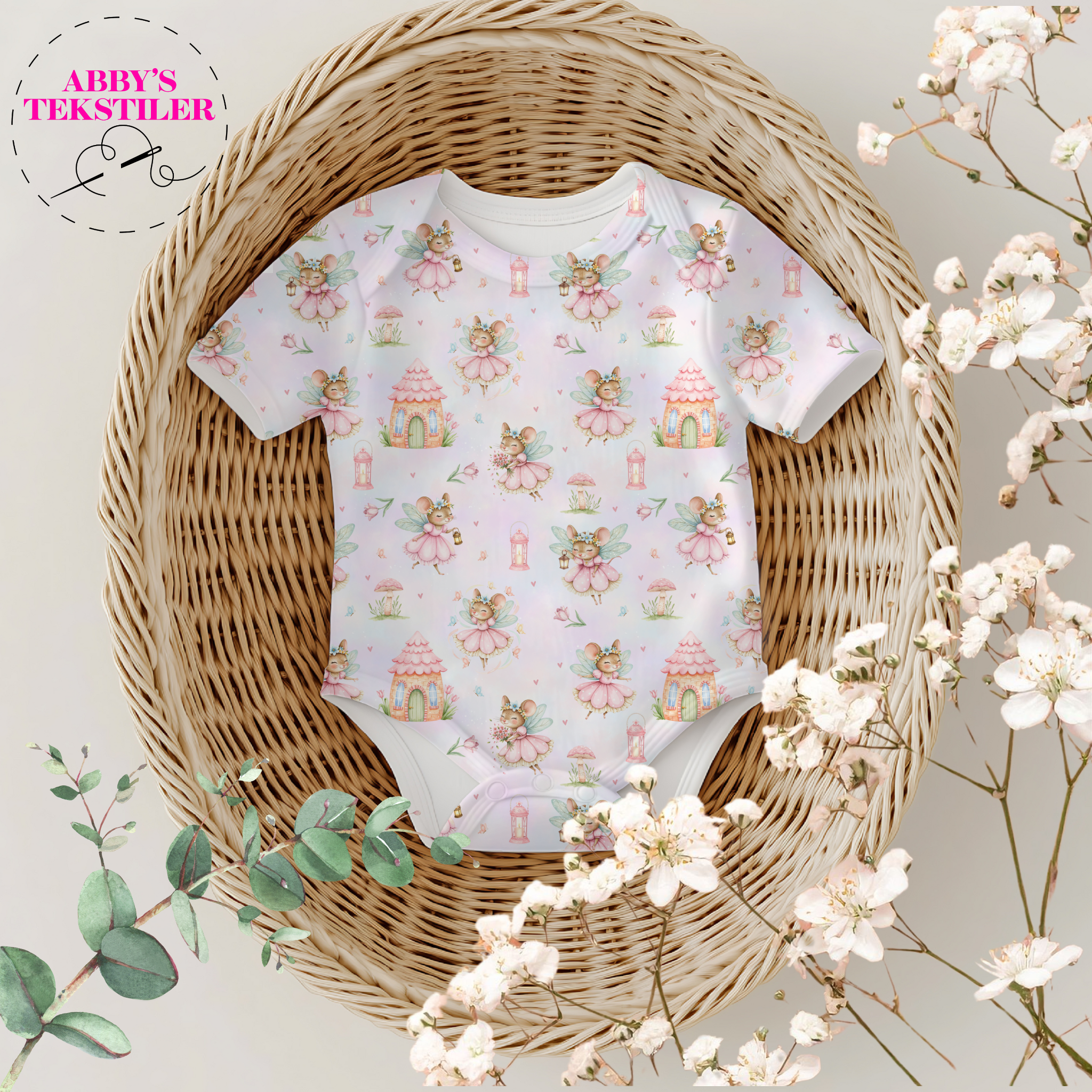 *Forhåndsbestilling* Jersey - Rosa Mus melert rosa