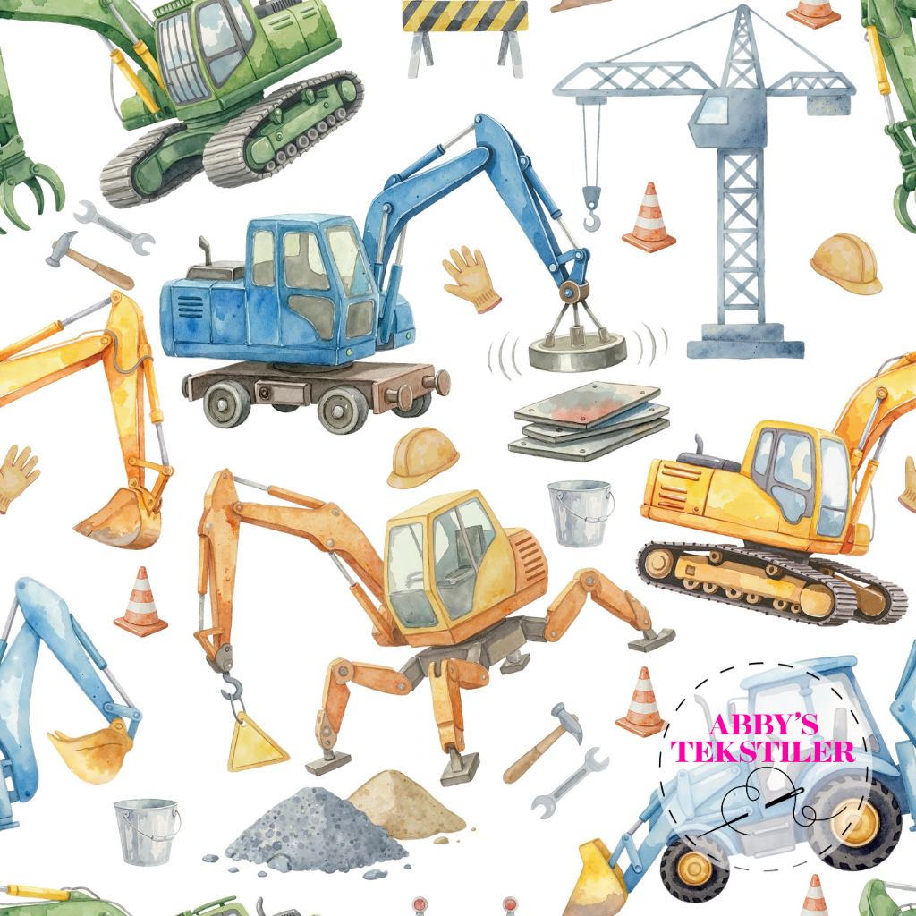 Jersey - Anleggsmaskiner hvit