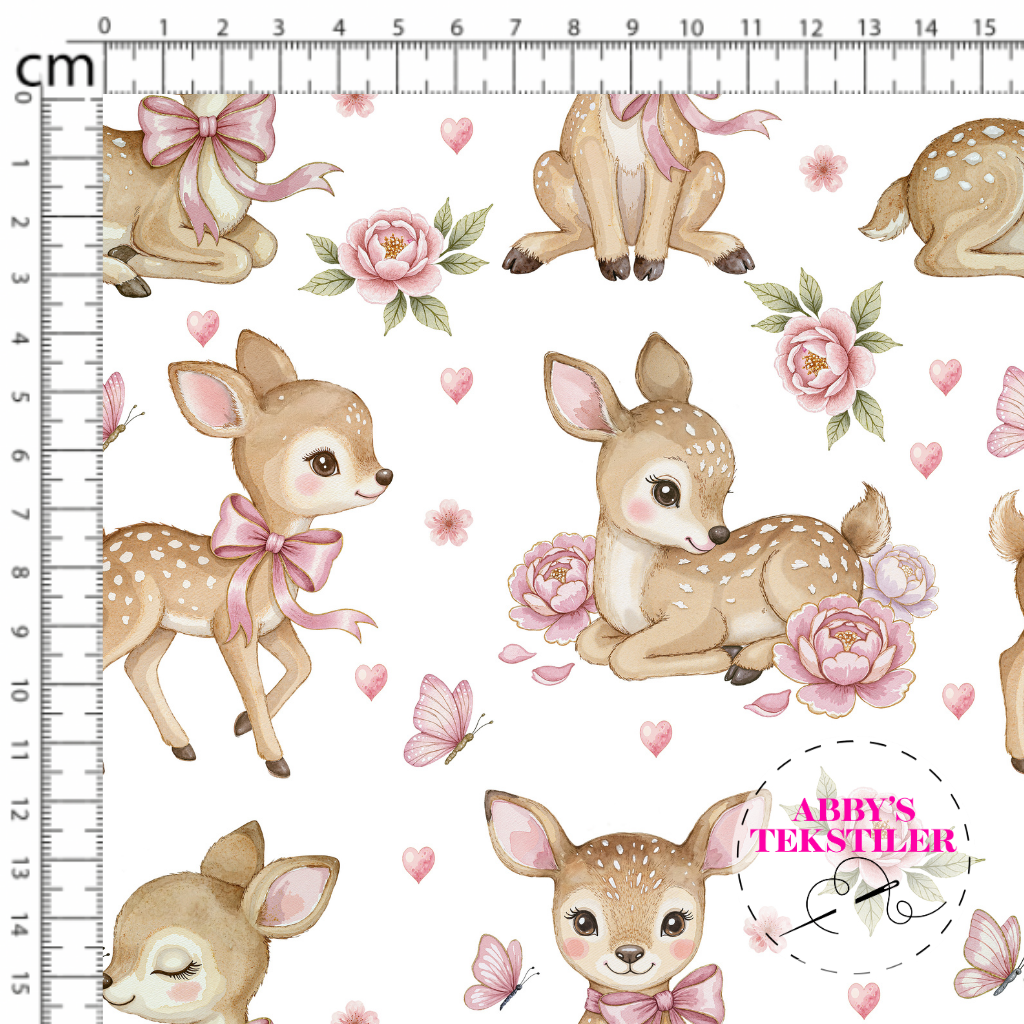 *Forhåndsbestilling* Jersey - Bambi med blomster