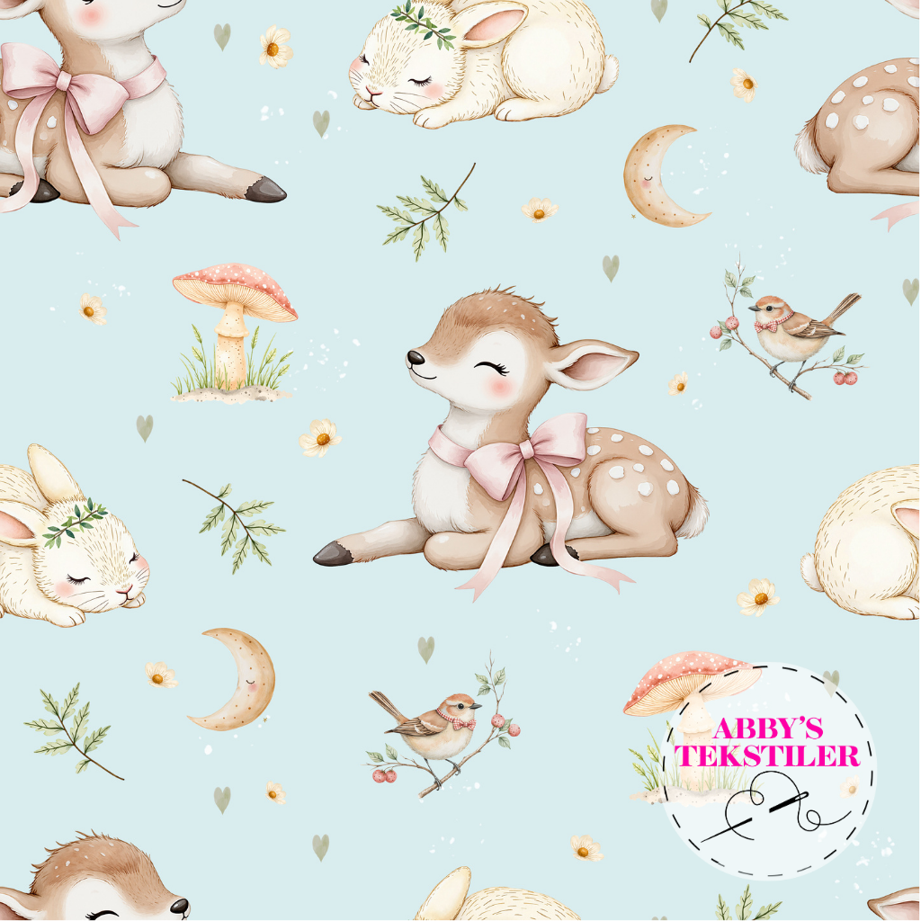 Jersey - Bambi og fugler mint