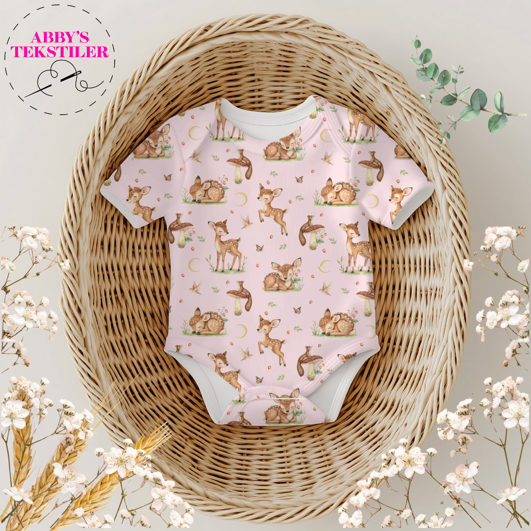 Jersey - Bambi og sommerfugler rosa
