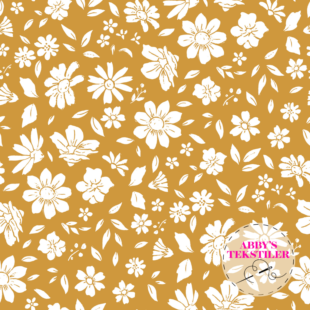 Jersey -  Blomster oker
