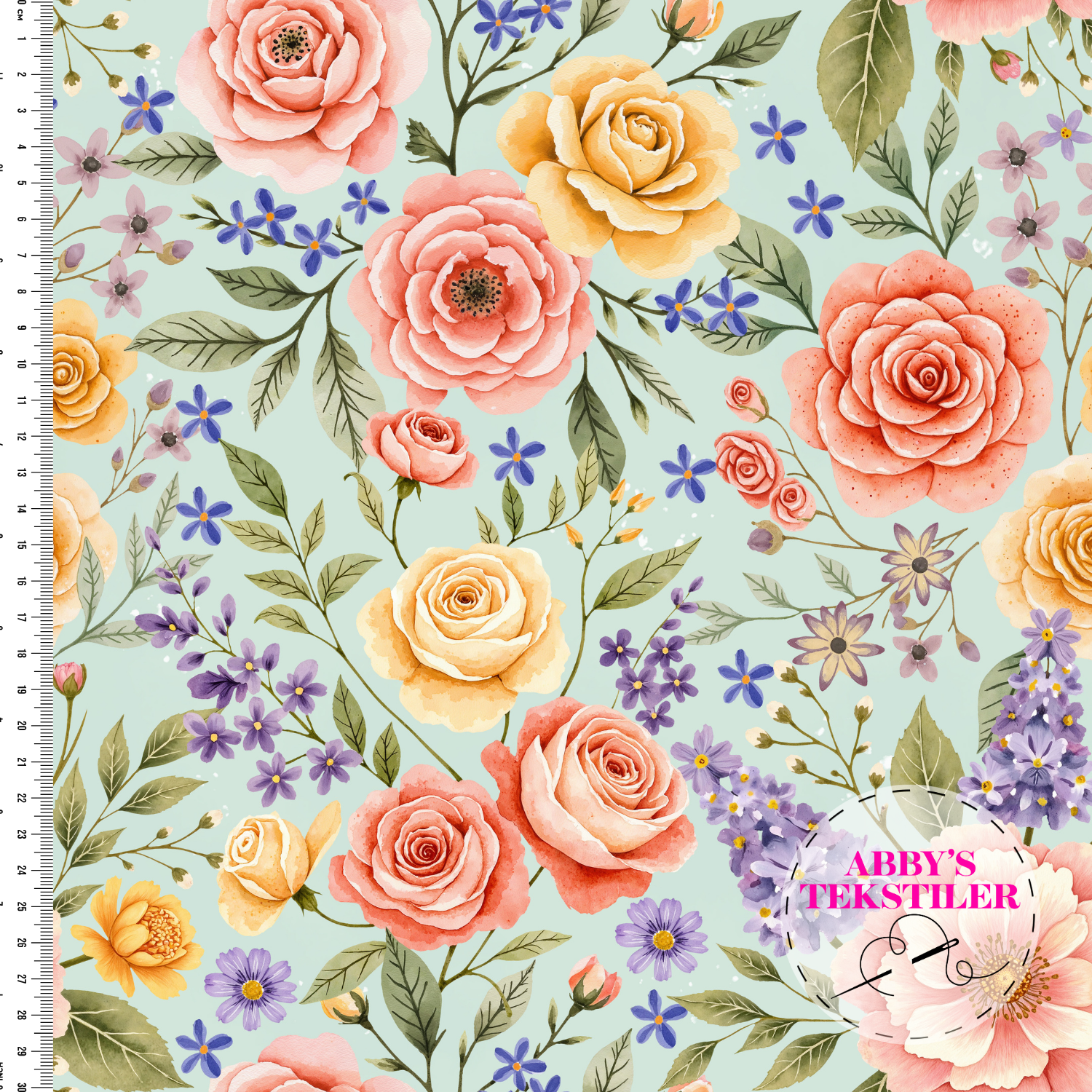 *Forhåndsbestilling* Jersey - Blossom blomst mint