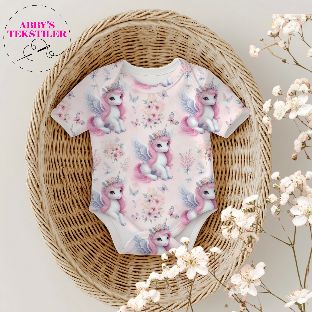 Jersey - Enhjørning pastel rosa