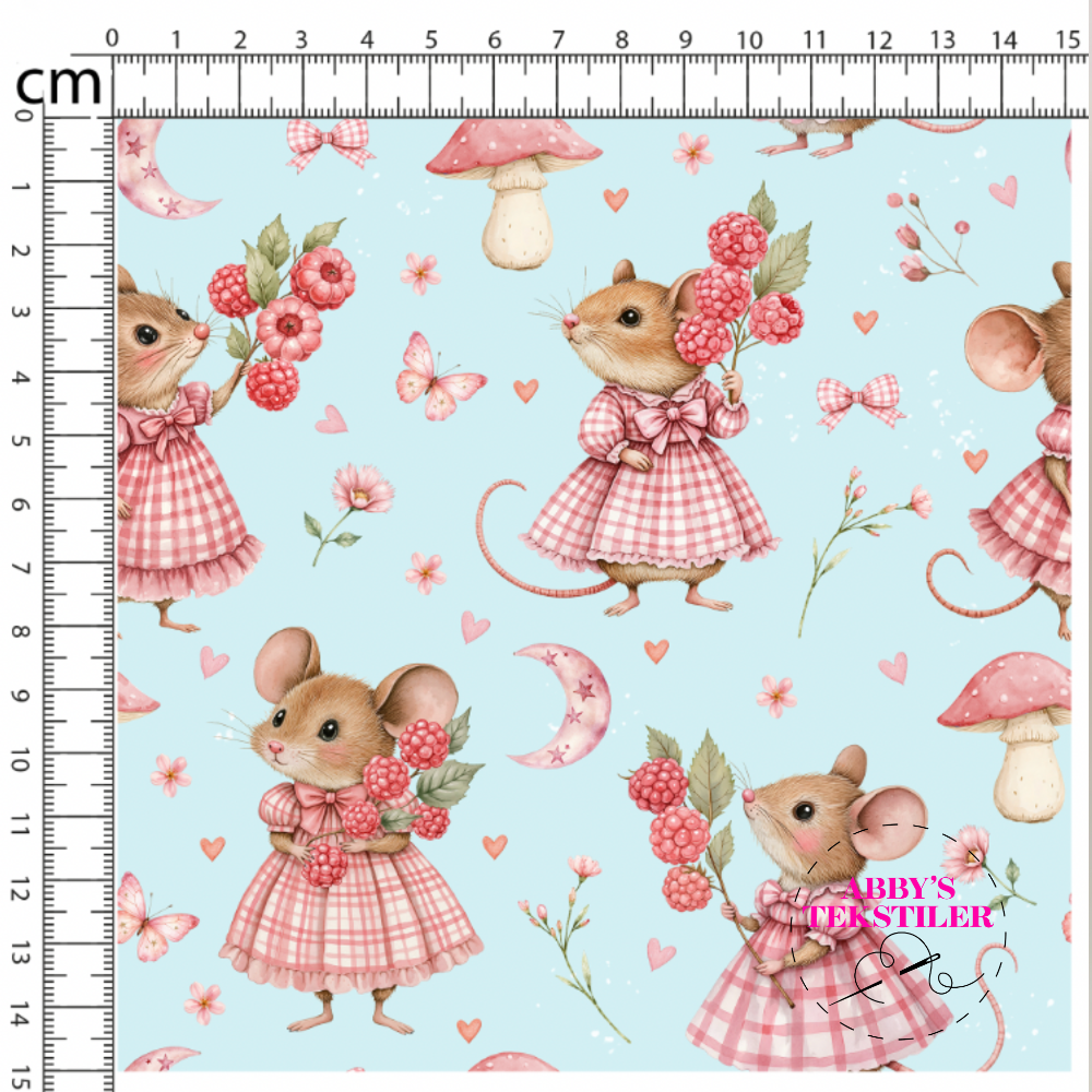 Jersey - Mus og Bringebær, Lys Blå