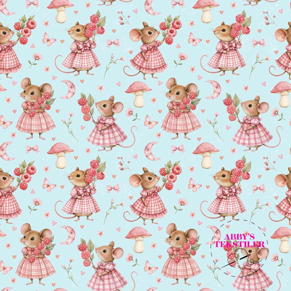 Jersey - Mus og Bringebær, Lys Blå