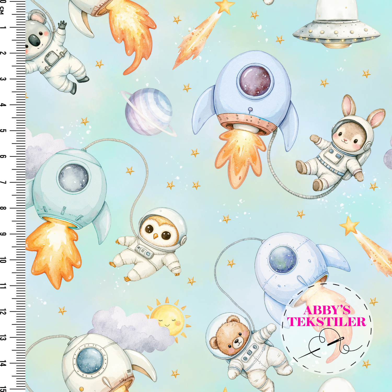 *Forhåndsbestilling* Jersey - Astronaut i Verdensrommet, Pastell Mint