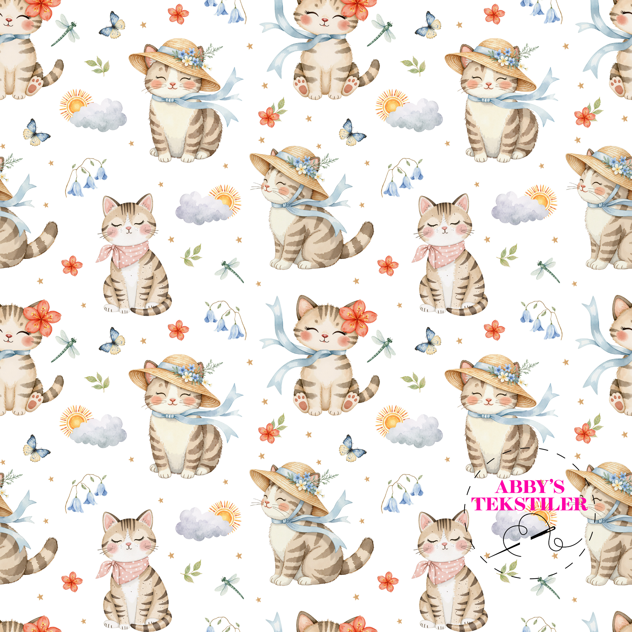 Jersey - Søt Katt, Hvit