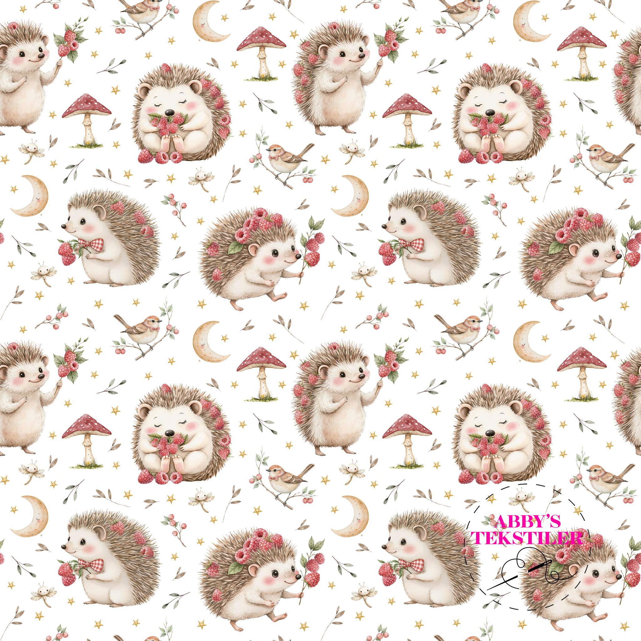 Jersey - Søte Pinnsvin og Sopp, Offwhite