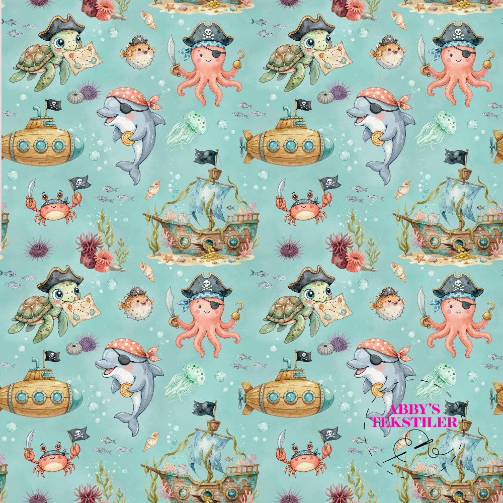 Jersey - sjødyr lys mint