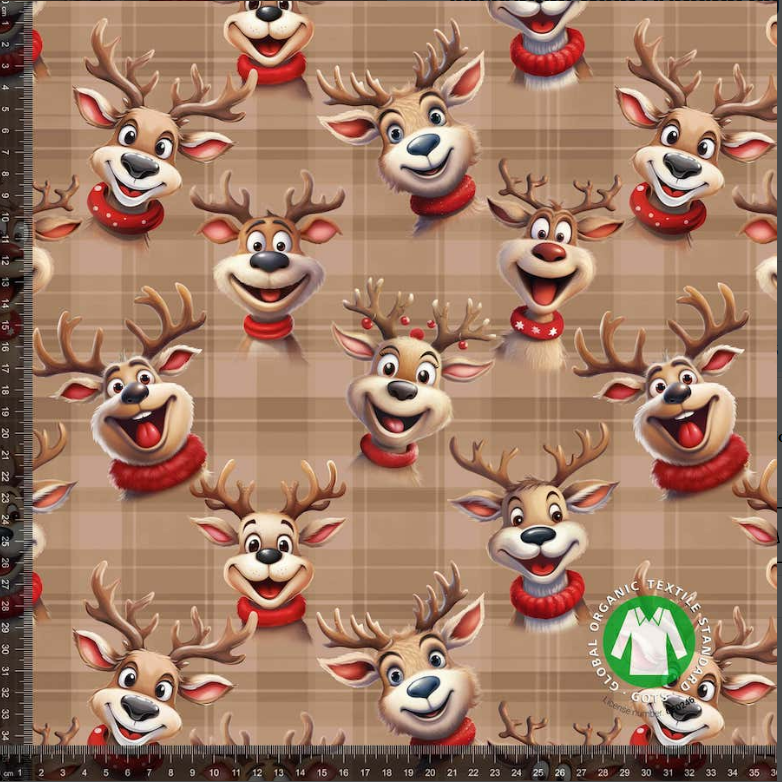 Jersey stoff med Rudolph