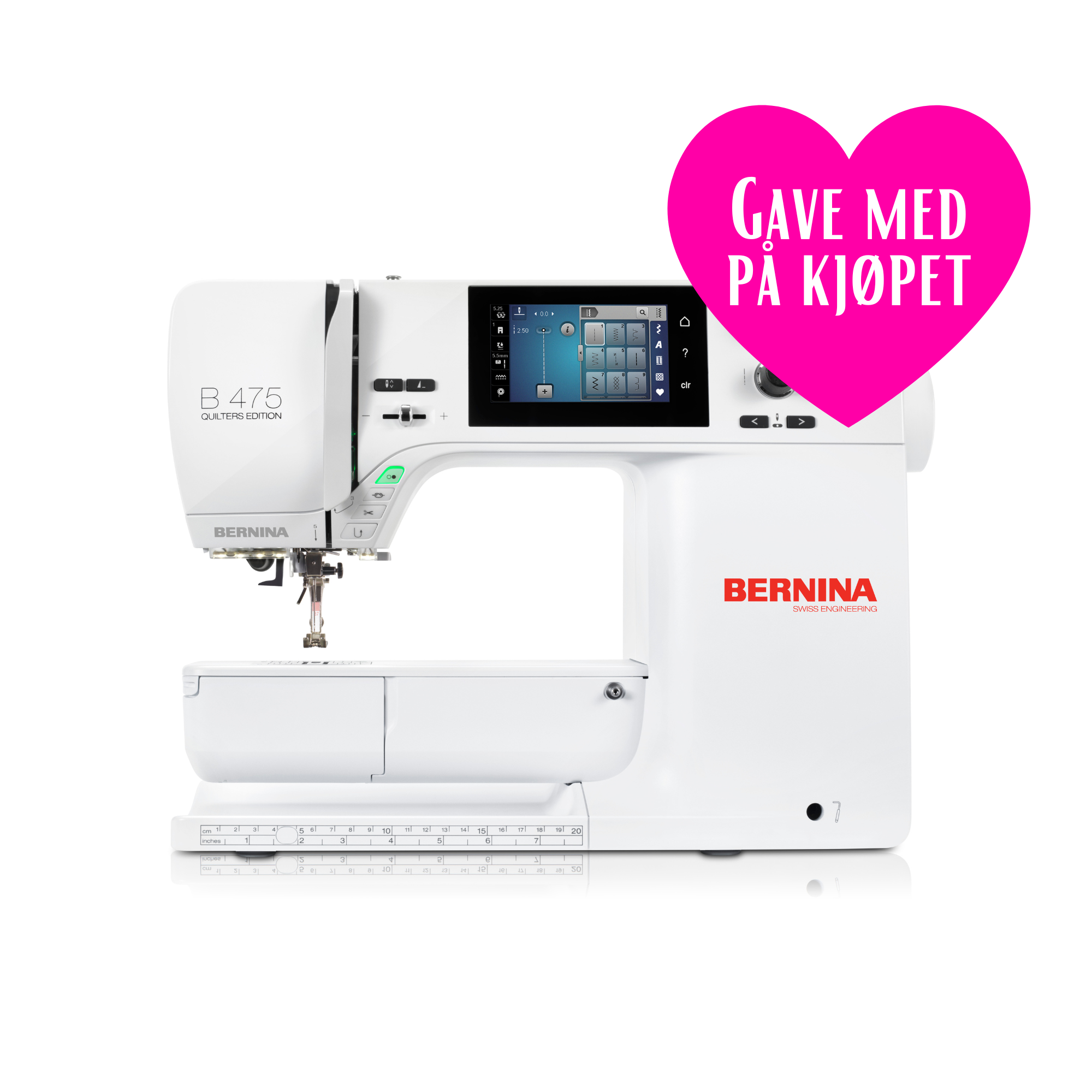 Kampanje! NYHET!  BERNINA B475 QE inkl.Bonus pakke