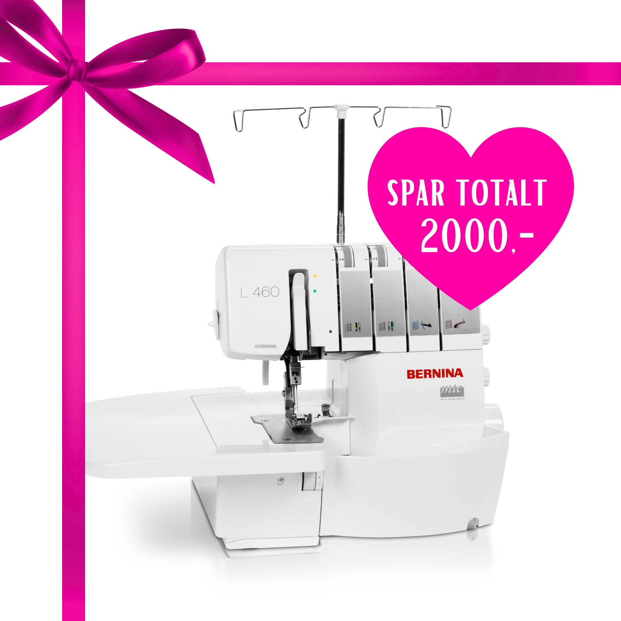 Kampanje! BERNINA L460 - Overlockmaskin inkl. sybord.