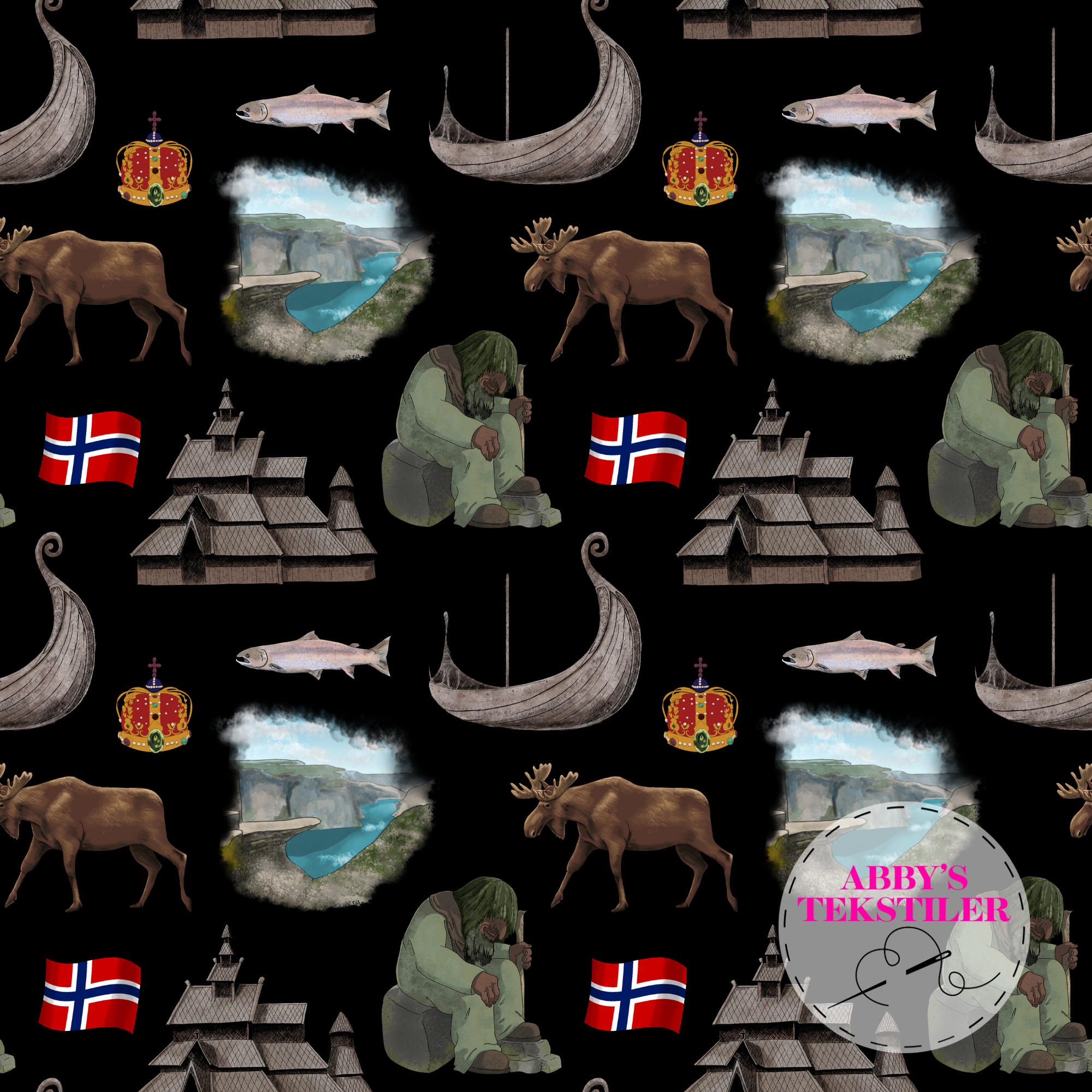 Kanvas - Norge, Svart