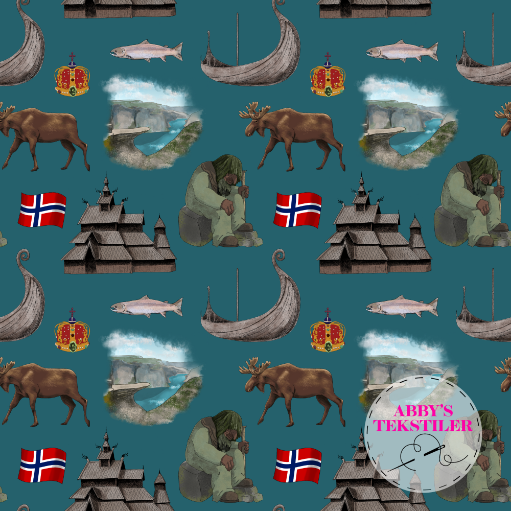 Kanvas - Norge, petrol