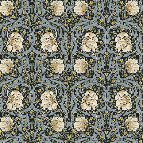 Kanvas - William Morris, Pimpernel, Svart