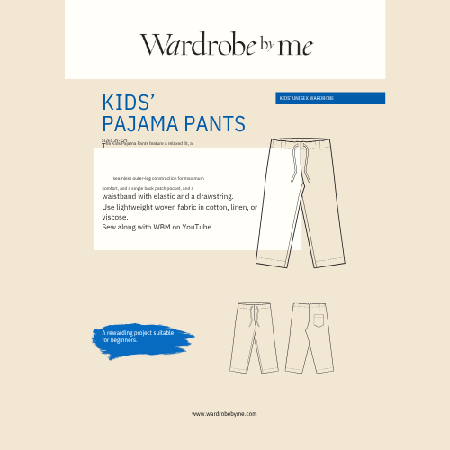 Wardrobe by Me - Pajama Pants Pysjbukse, Barn Papirmønster