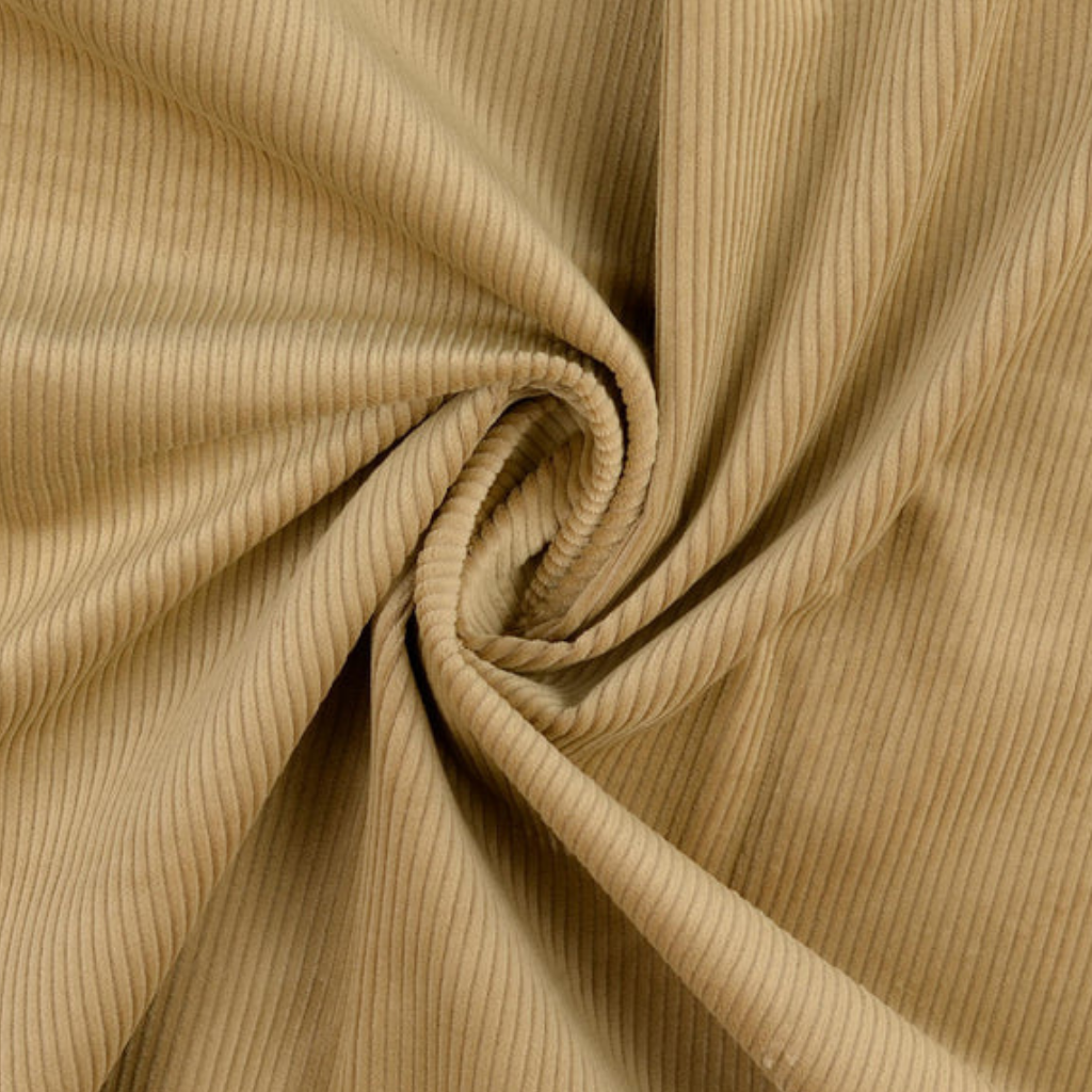 Kordfløyel med stretch - 4.5W, Beige