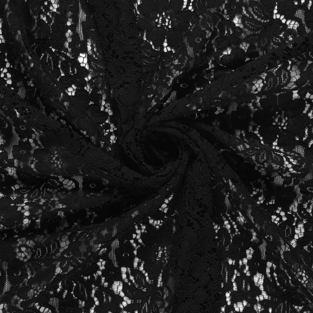 Lace blonde - Blomster - Svart