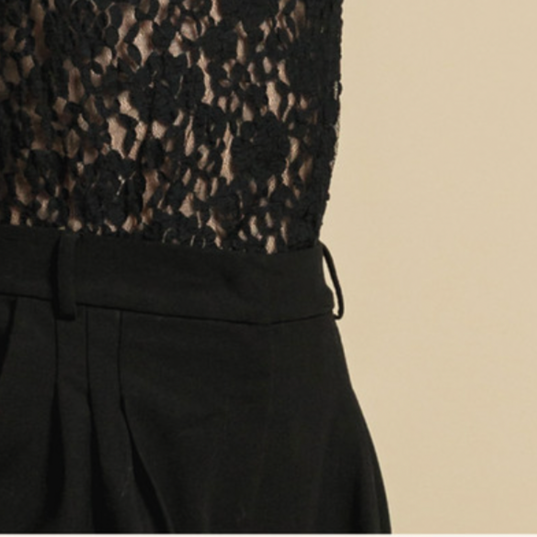 Lace blonde - med litt stretch - svart