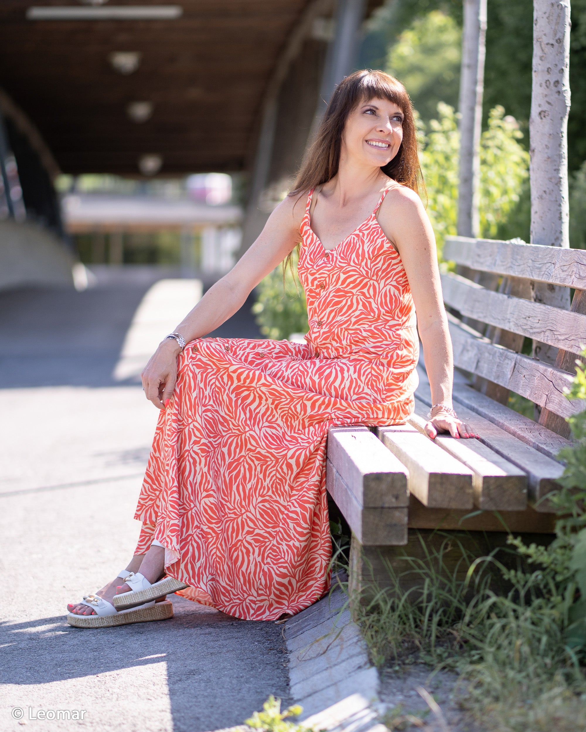 Viskose  - Zebra Jungle Coral