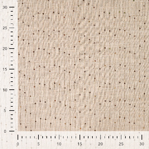 Lin Viskose - Striper, Sand