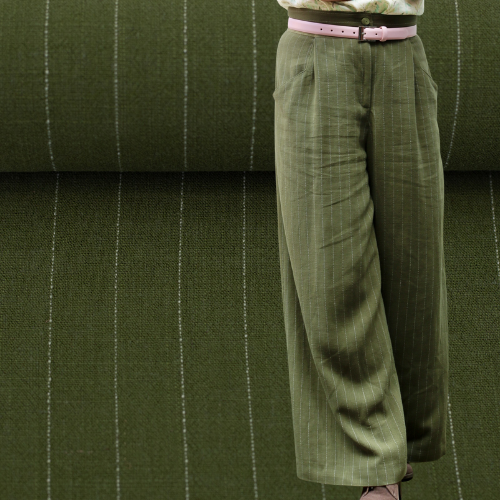 Linen Viskose - Landshut Mørk grønn