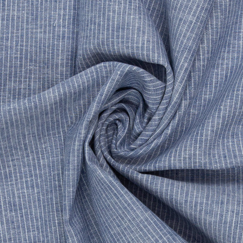 Linen Bomull - Paul stripet Jeans blå