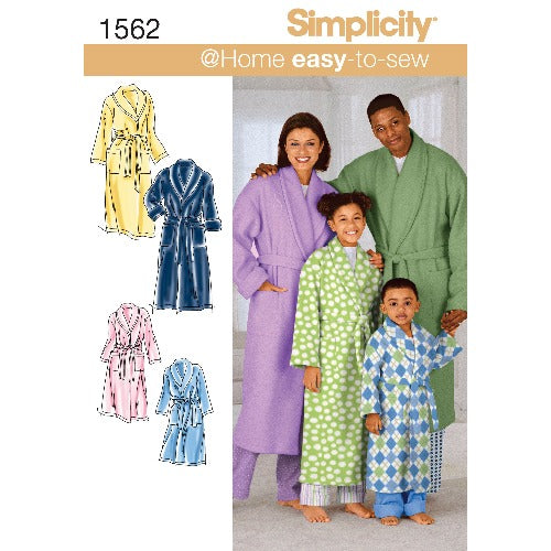 SIMPLICITY - 1562-A, Morgenkåper til hele familien - barn og voksen