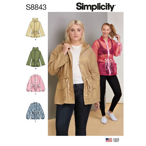 SIMPLICITY - 8843-AA, Anorak Jakke