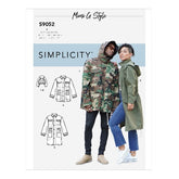 SIMPLICITY - 9052-A, Jakke i to lengder til dame og herre