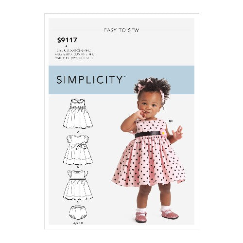 SIMPLICITY - 9117-A, Baby Kjole