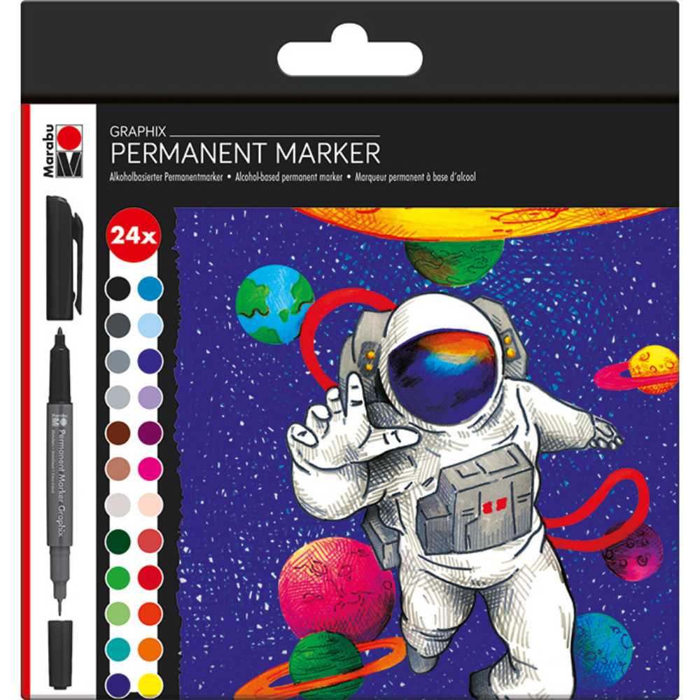 Marabu Graphix Permanent Marker Sett – 24stk HERO OF GALAXY