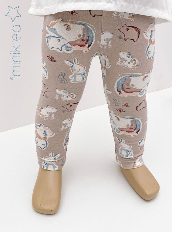 MiniKrea 00120 - Baby Leggings, str. 0-4 år