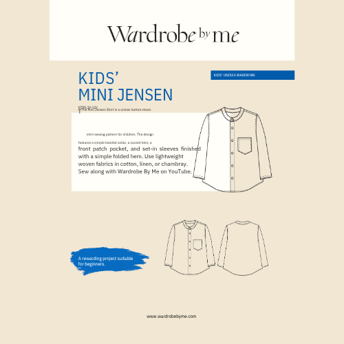 Wardrobe by Me - Mini Jensen Skjorte, Barn Papirmønster