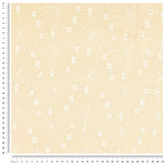 Musselin - Broderi Stor Blomster - Beige