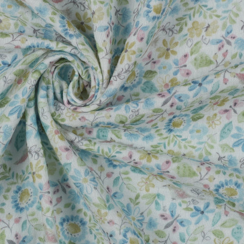 Musselin - Digital Blomster Mai